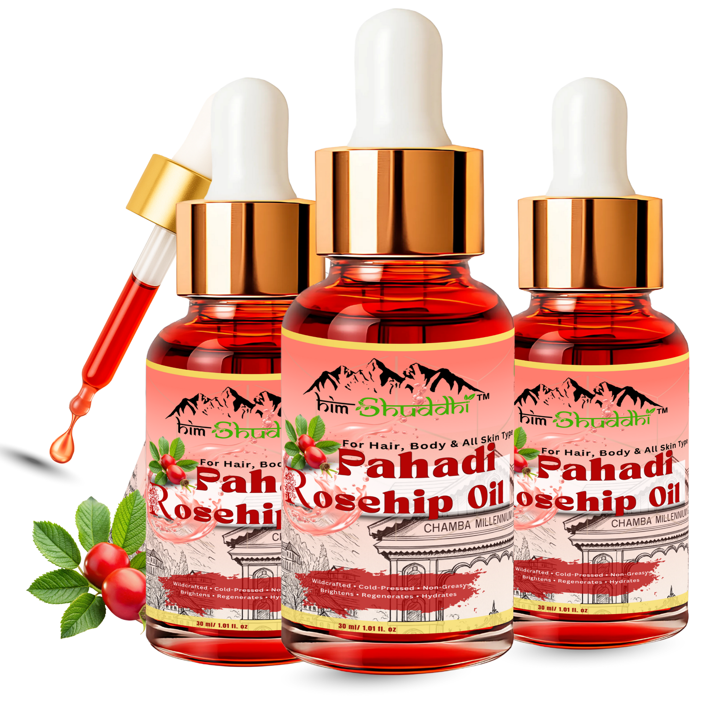 Chamba Rosehip Seed Oil - 30 ml (Pack of 3)