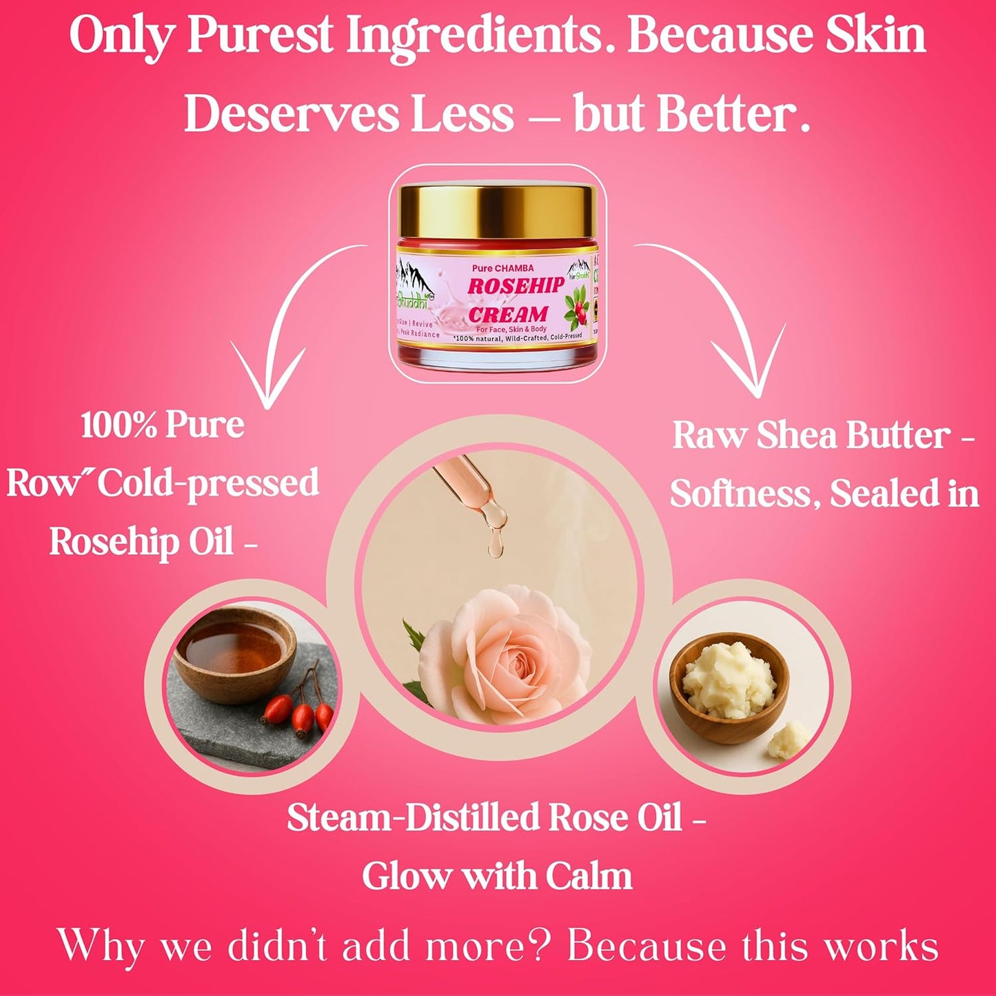 HimShuddhi Pahadi 100% Pure Rosehip Cream - 50 gm