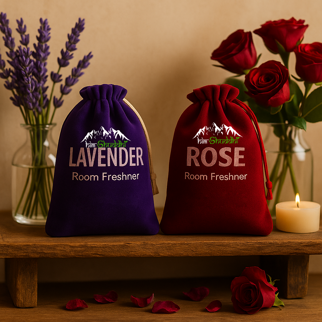 HimShuddhi Handmade Himalayan Rose Room or Air Freshner Pouch for Home, Office, Wardrobe, Cupbord & Car
