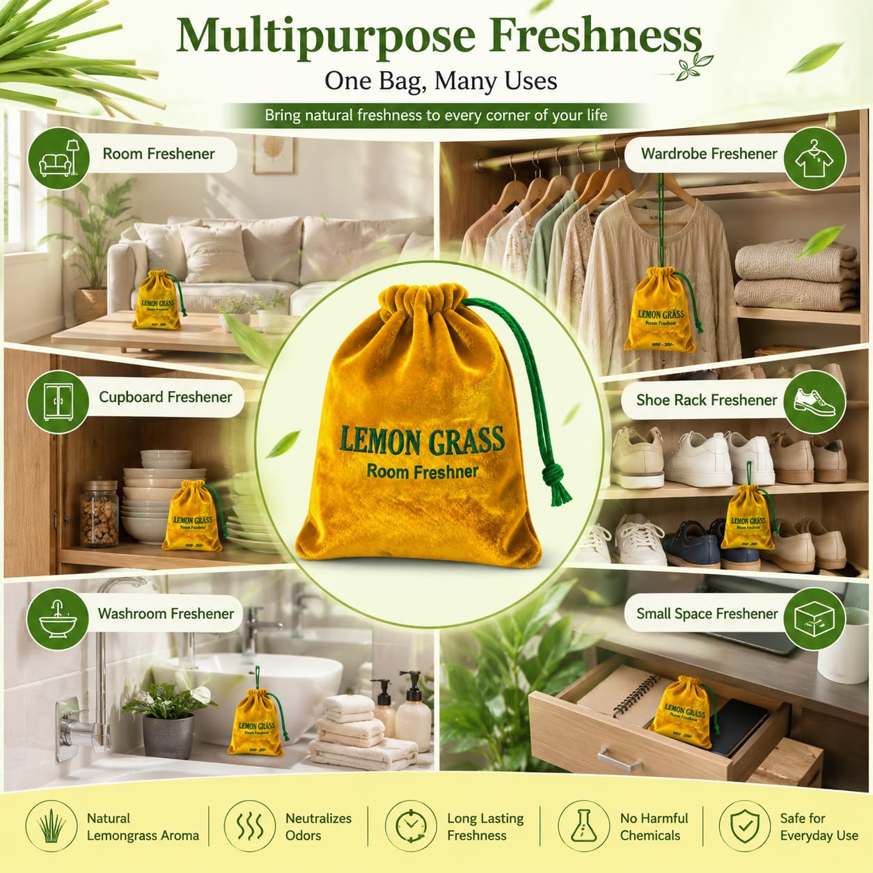 Handmade Himalayan Lemongrass Room or Air Freshner
