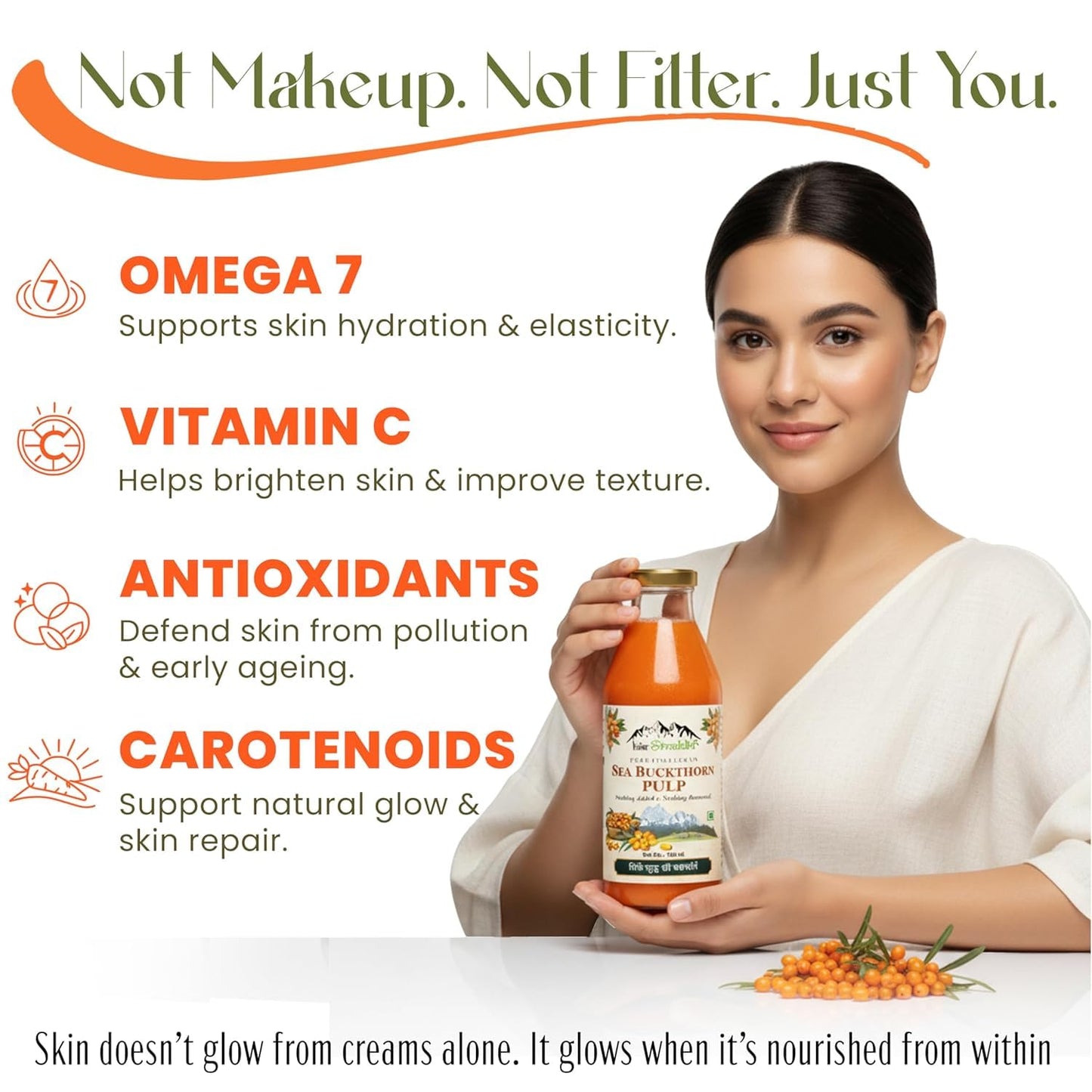 Pure Sea Buckthorn Pulp/Juice - 300 ml