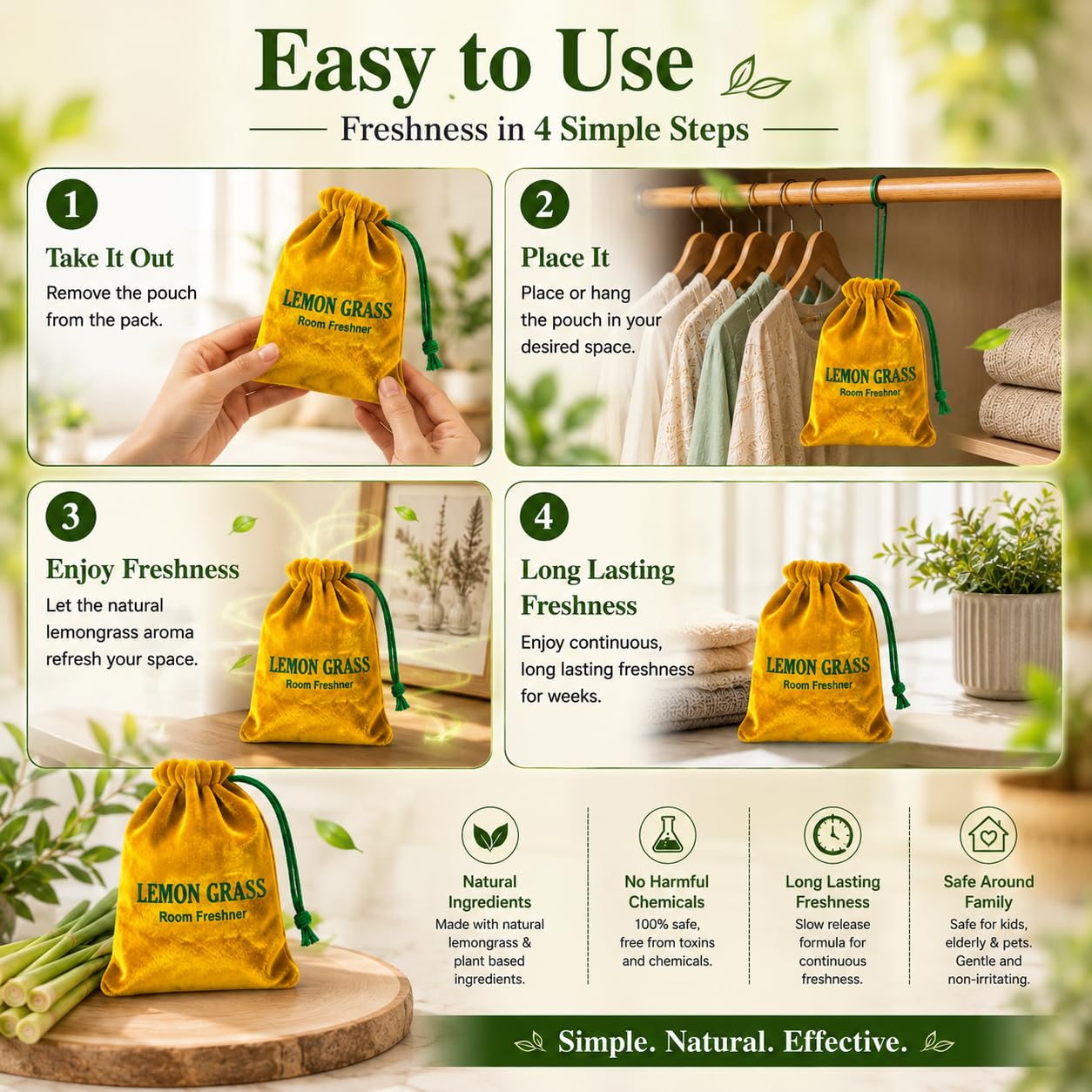 Handmade Himalayan Lemongrass Room or Air Freshner