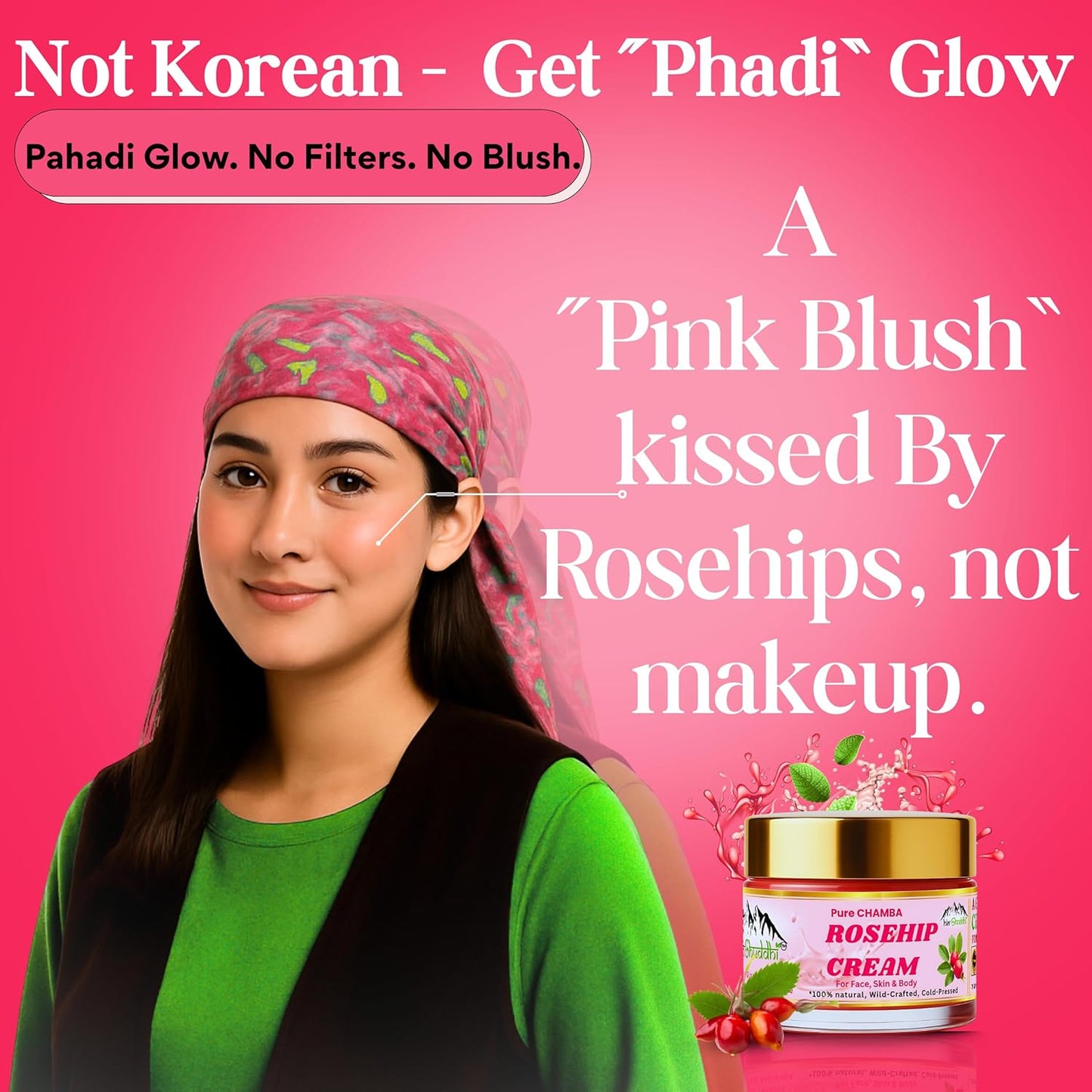 HimShuddhi Pahadi 100% Pure Rosehip Cream - 50 gm