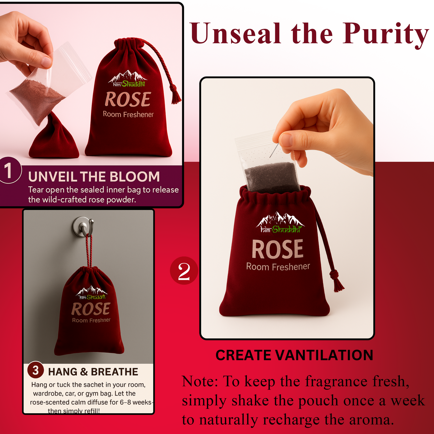 Handmade Himalayan Rose Room or Air Freshner